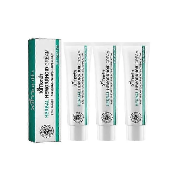1-5x Urte Hemoroidekrem Effektiv Trygg Sunn Beroligende Anus Og Fjerning 20g 25-26s(3PCS)