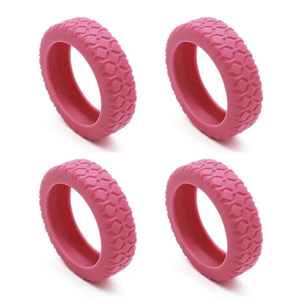 Rejsetasker Hjulovertræk Silikone Støjsvagt Beskyttelsesovertræk Støjreducerende Anti-ridse Rejsetasker Hjulovertræk pink 4stk pink 4stk