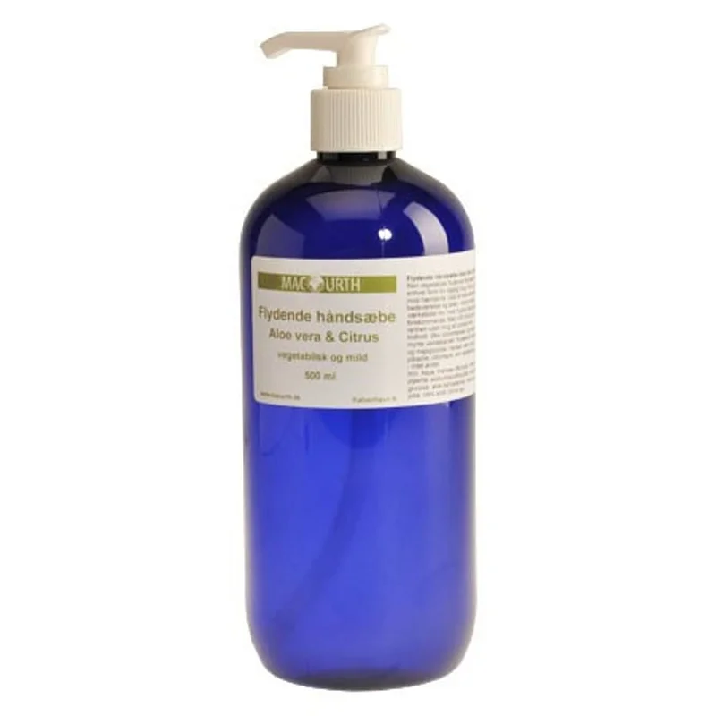 MacUrth Flydende Håndsæbe Aloe Vera M. Jojoba 500 ml, Hudpleje, Håndpleje, Håndsæbe
