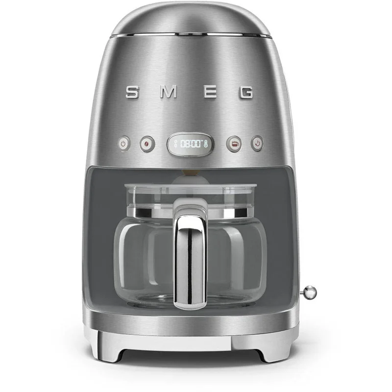 Smeg Retro kaffemaskine, DCF02SSEU - Sølv | KitchenOne