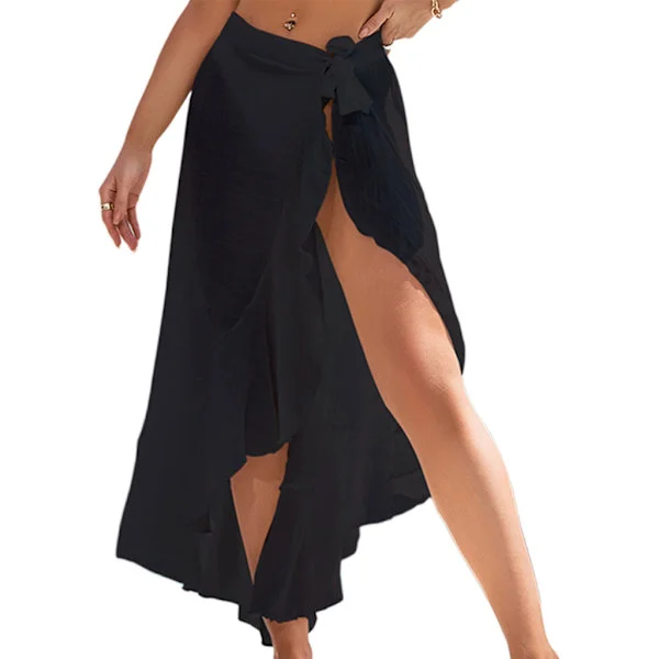 Sarong-kjolar för kvinnor, strandkjol, baddräkt, lång sim-pareo
