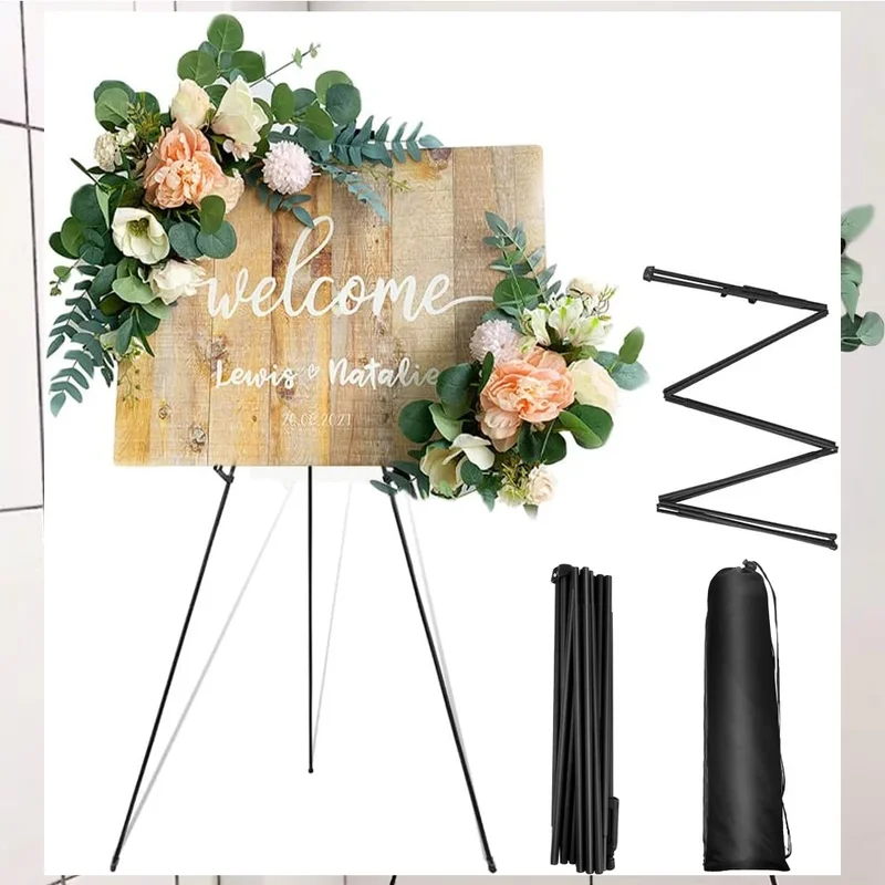AliExpress - Tragbarer Staffelei-Ständer für Hochzeitsmalerei-Ausstellung, klappbarer, verstellbarer Metall-Dreibein-Staffelei mit Tasche, 160 cm/63 