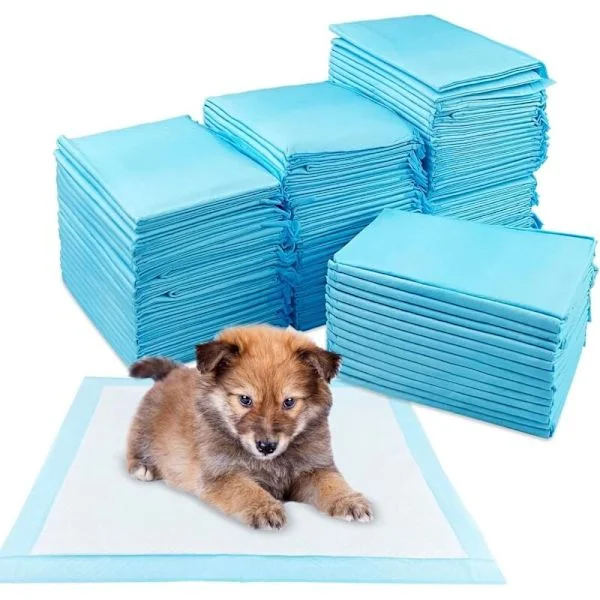 100 Stk. Absorberende Hundemåtte, 33 × 45 cm Engangs Tisseunderlag, Hundetræningsunderlag, Vandtæt, Lækagesikker, Pottetrænings Tisseunderlag