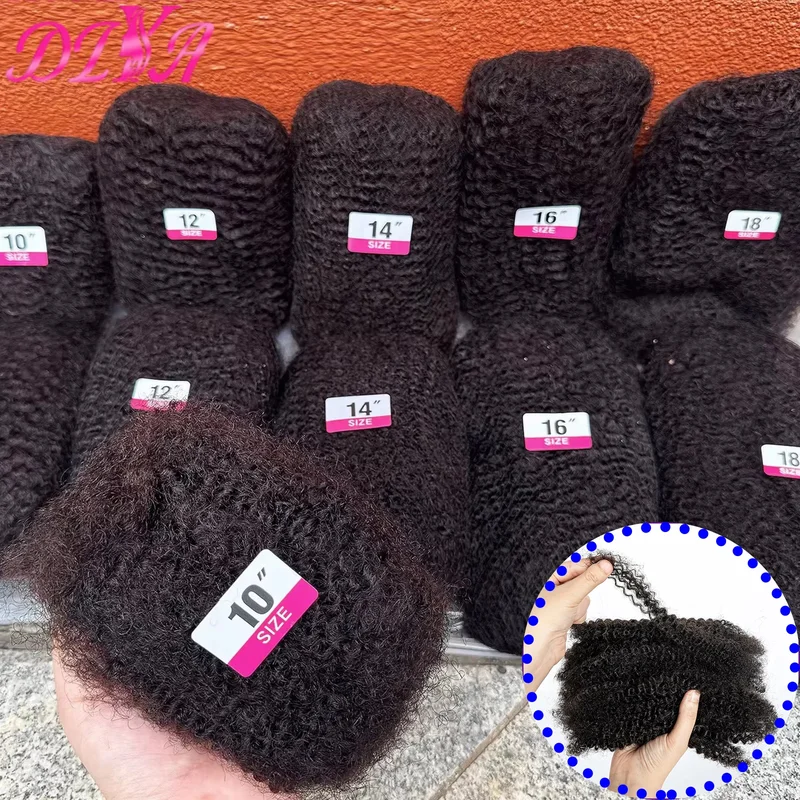 AliExpress - 10-18 Zoll Afro Kinky Bulk Echthaar Natürliche Farbe Bulk Echthaar Remy Haarbündel Bulk Hair zum Flechten Haarverlängerungen