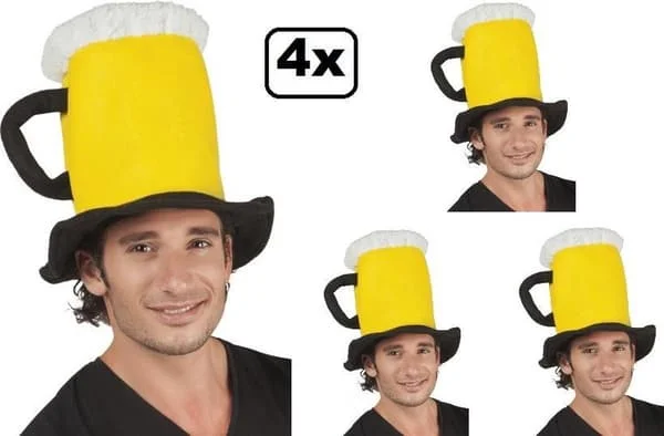 4x Ølhat gul