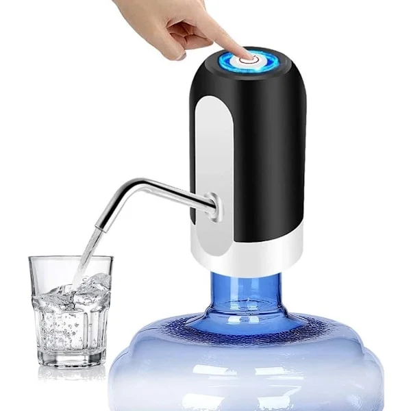 Vanndispenser Drikkevannspumpe Automatisk Vanndispenser Vannpumpe Elektrisk Vannpumpe Vannpumpe for Flaske Vanndispenser Kran USB-lading