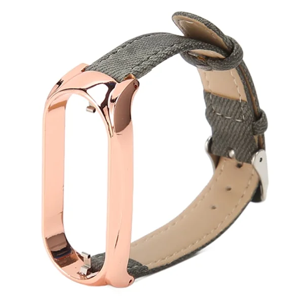 Klockarmband Tyg Justerbart Andningsbart Smartwatch Ersättningsarmband för Mi Band 7 Grått Tyg Roséguldfärgat Fodral