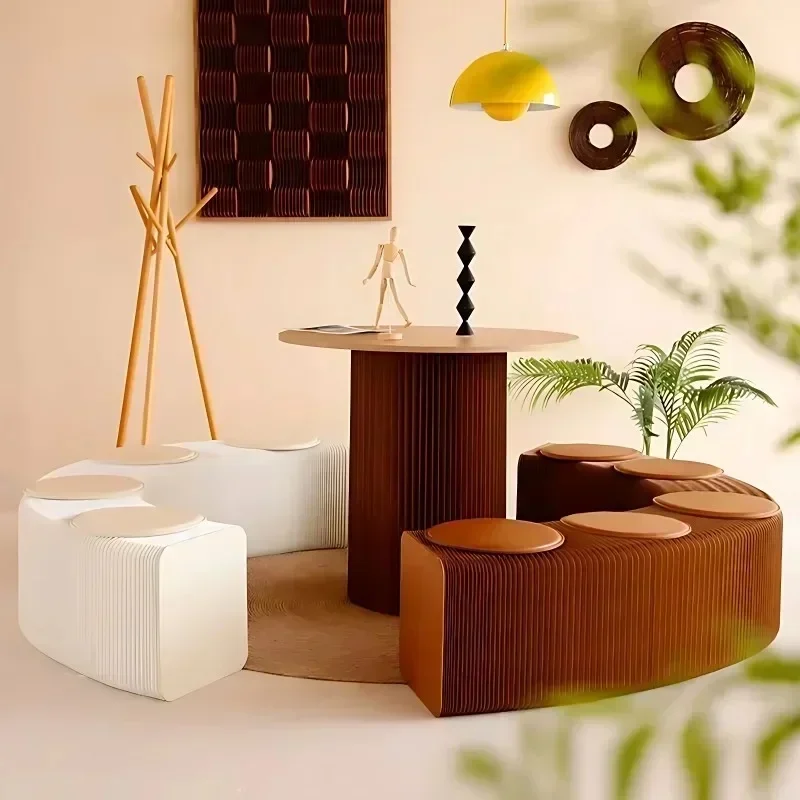AliExpress - Ausziehbarer, zusammenklappbarer Bank-Papierhocker, teleskopischer Lazy-Sofahocker, niedriger Hocker für den Innenbereich, kreativer 