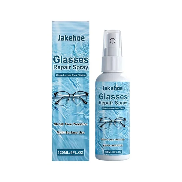 Linsreparationsspray rengör glasögon från fläckar och repor, förbättrar synen.