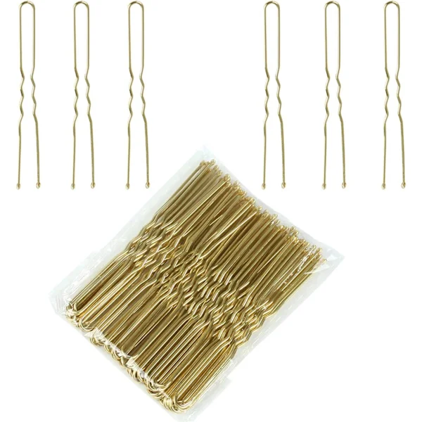 Hair Pins, U-shaped Hair Pins for Updos, 50 Pieces, Ideal (6 cm/2.36 inches) Blonde
