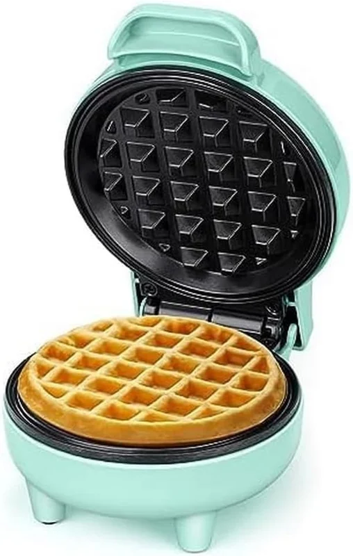 Mini Våffeljärn, Våffeljärn, Tydlig Indikatorlampa, Non-Stick Beläggning, Cool Touch-handtag, Kompakt Storlek