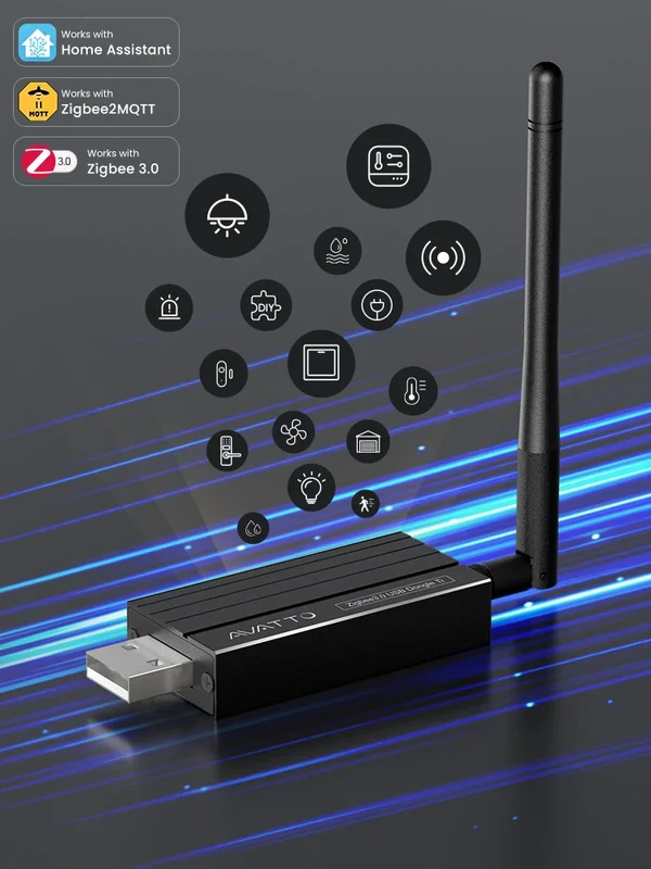 AliExpress - AVATTO ZigBee 3.0 USB-Dongle Plus Smart ZigBee Gateway, Home Assistant ZHA ZigBee2MQTT USB