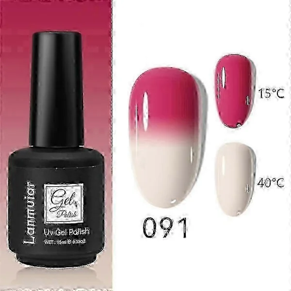 【YD】Termokromisk Gel Neglelak Sommer Temperatur Skinnende Farveskiftende Serie Semi Permanent Soak Off UV Neglelak Lim