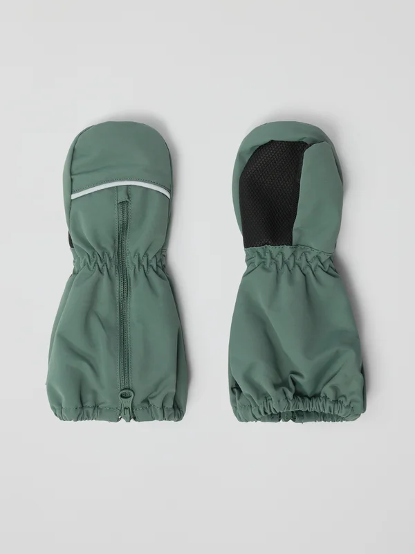 Polarn O. Pyret - Waterproof mittens zip - 1 - Childrenswear - green