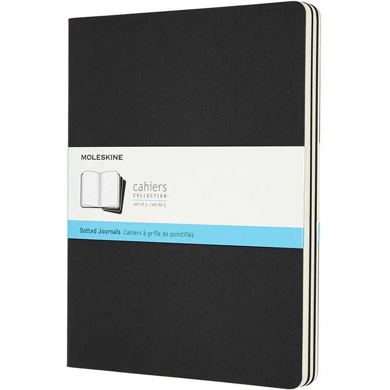 Moleskine Cahier Notebook XL Black Dotted