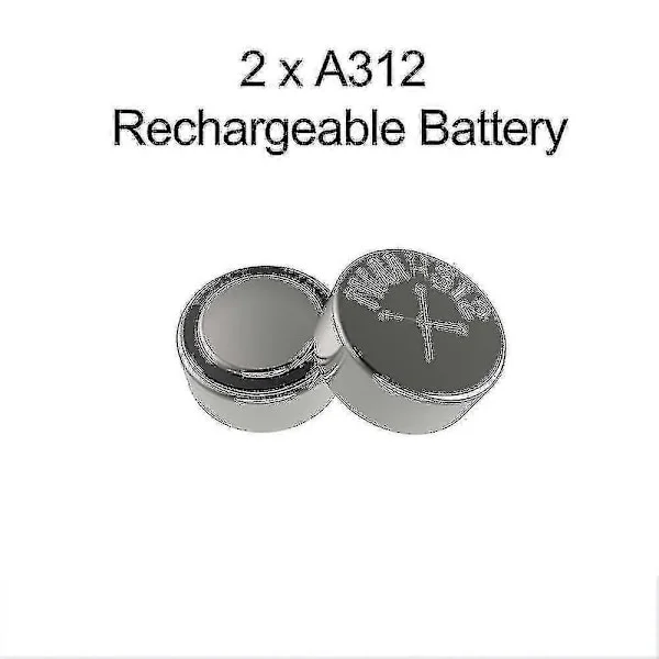 A312 Genopladeligt Batteri, høreapparatsbatterier 312 Opladersæt 312 312a A312 Pr4 Genopladeligt Batteri Til Høreapparat (2 stk. 312)