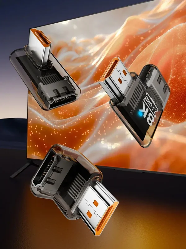 AliExpress - 90 270 360 Grad HDMI-kompatibel 2,1 Adapter 8K @ 60Hz Stecker auf Buchse HDMI-kompatibel Extender für HDTV PS4 PS5 Laptop