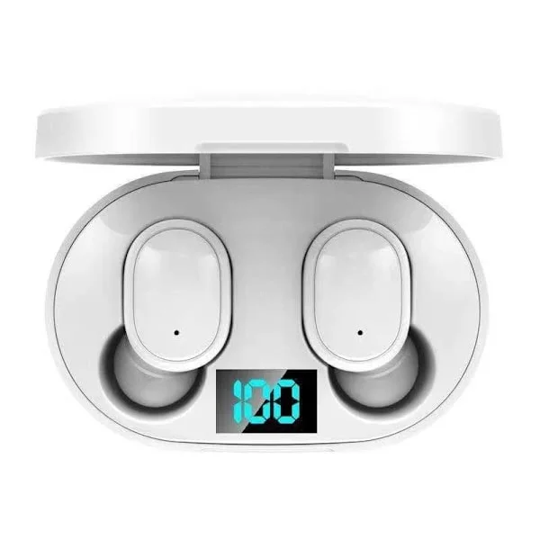 A6S Trådløse Bluetooth Sports Høretelefoner 5.0 Støjreducerende In-Ear Høretelefoner E6S TWS E6S Hvid