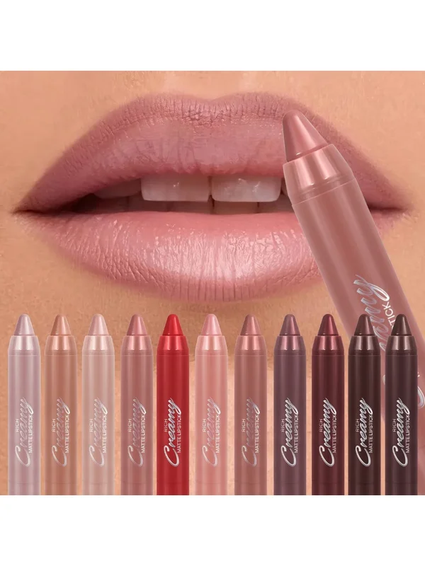 AliExpress - Matter Lipliner in mehreren Farben, zur Verwendung als Lipliner und Lippenstift, einfach aufzutragen, wasserfest, langlebig, 