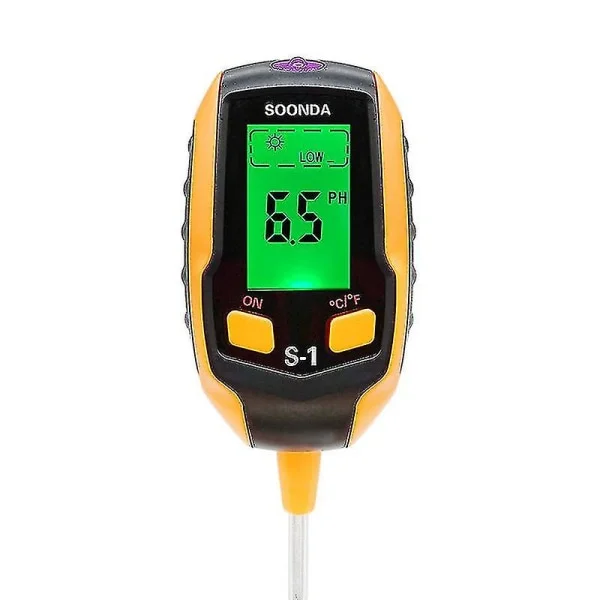 Hot tilbud til lav pris! Jord-pH-måler 4 i 1 Jordtester Fugtighed Digital Test