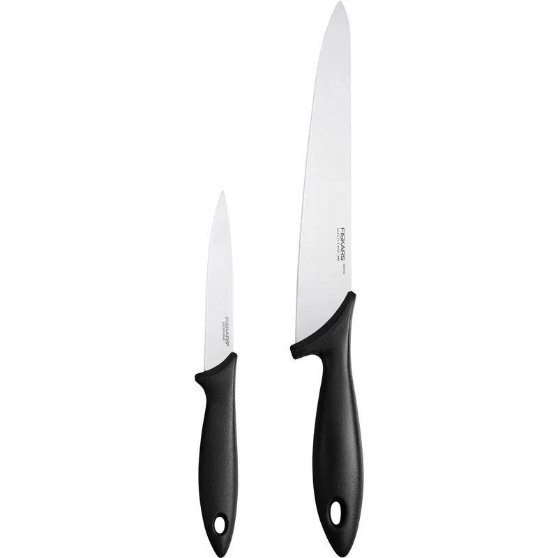 Fiskars Essential knivsæt 2 dele - Sort og stål | KitchenOne