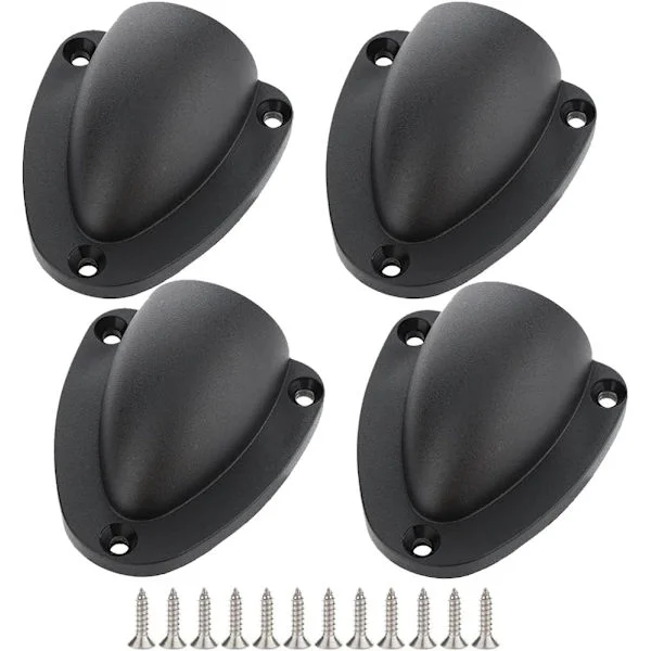 4 st Nylon 2,5" Marin Kabelgenomföring, Musselformad Ventil för Båt, Slät Kanttjocklek 1/8", Kabelgenomföring, Musselformad Ventil, Fri