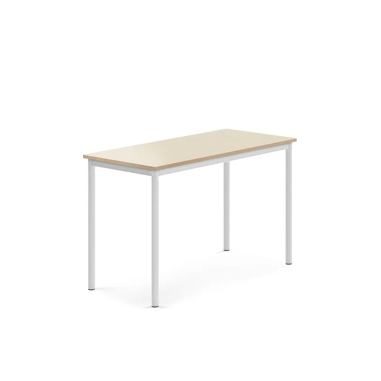 SONITUS Skolebord 120x60 cm, Lyddempende Laminat, Bjørk - Hvit Ramme - EN 1729 Standard - Klasseromsbord - AJ Produkter