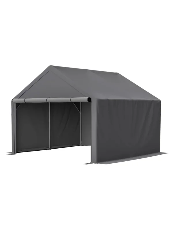 AliExpress - 10*10FT Outdoor-Lagerschuppen-Zelt, Wasserdichter UV-Beständiger Unterstand mit Aufrollbarer Tür für Gartengeräte, Fahrräder und 