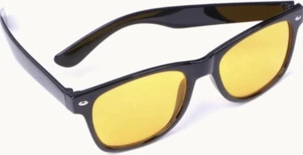 Glasses - Night Glasses - Fog Glasses - Driving - Black - Yellow Lenses