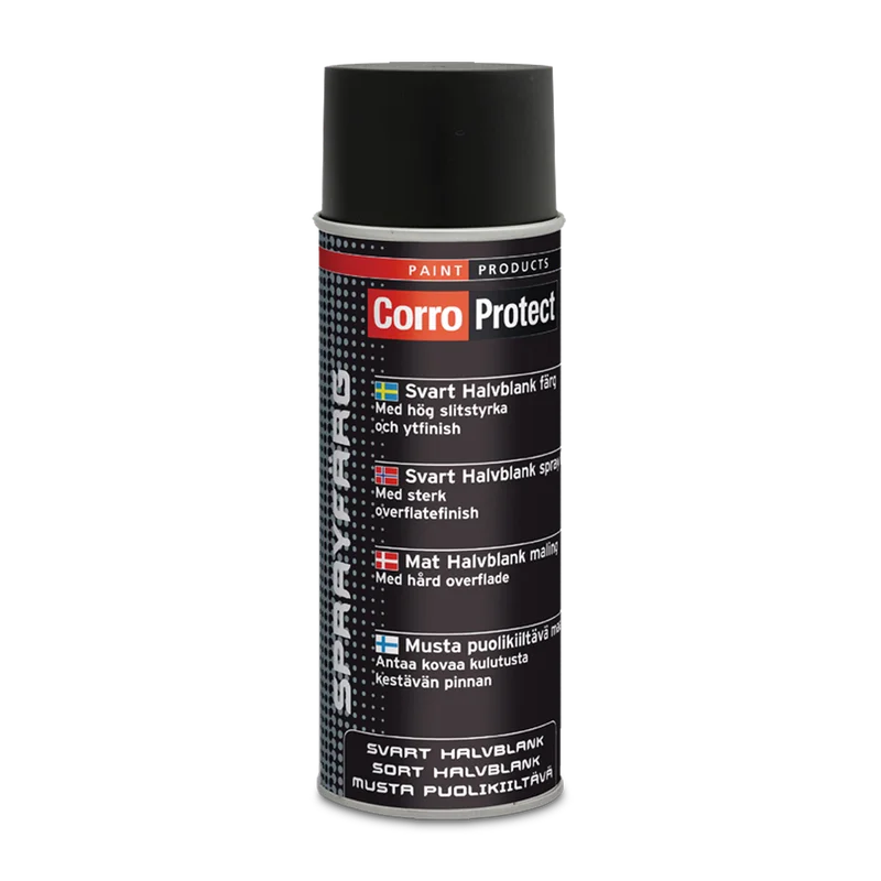 Vopsea Spray CorroProtect Negru Semi-Lucios 400 ml