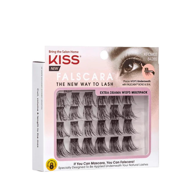 Kiss Falscara false wispies Lösögonfransar & färgning Unisex Blå 20 wisps