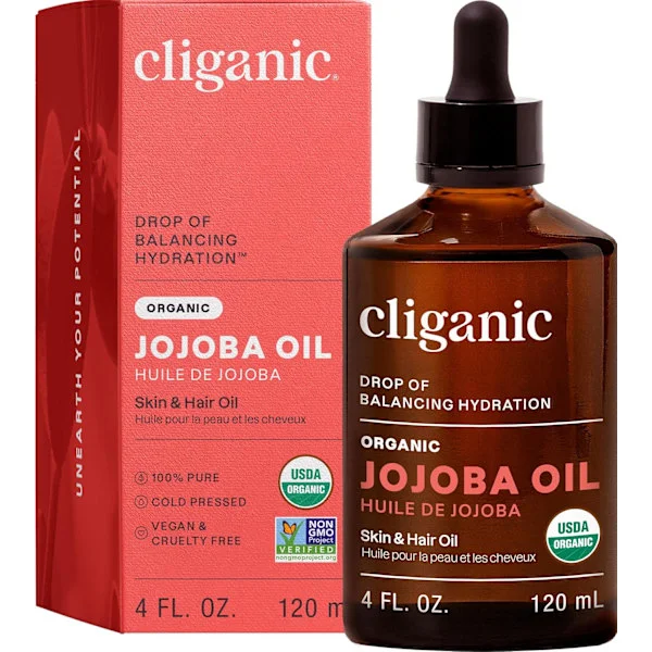 Økologisk Jojobaolie, 100% Ren (120 ml) | Fugtgivende til Ansigt, Hår, Hud og Negle | Naturlig Koldpresset Hexanfri | Basebærerolie