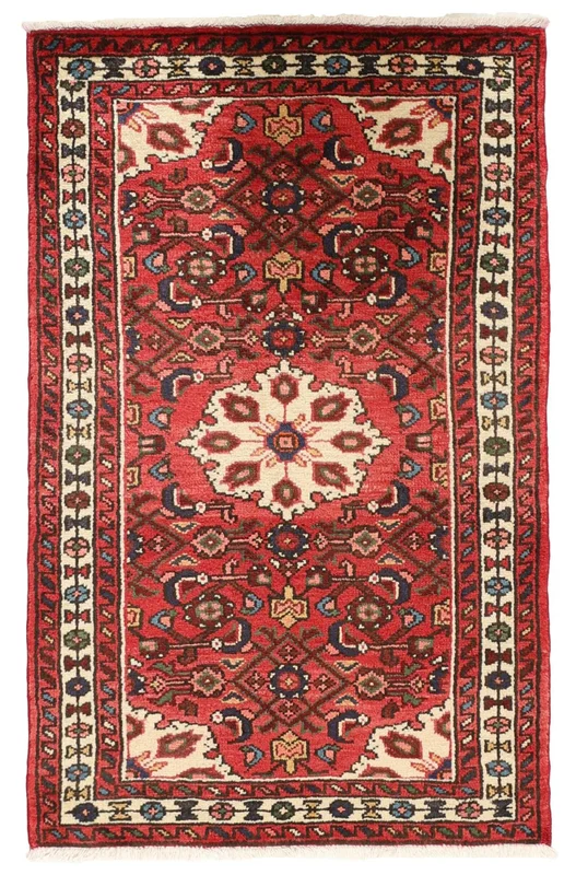 Medallion Small Hosseinabad Rug 77X126 Wool