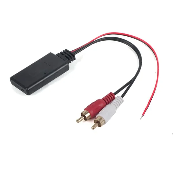Universal trådløs Bluetooth modul adapter AUX Audio 2 RCA ekstra kabel bilradio stik