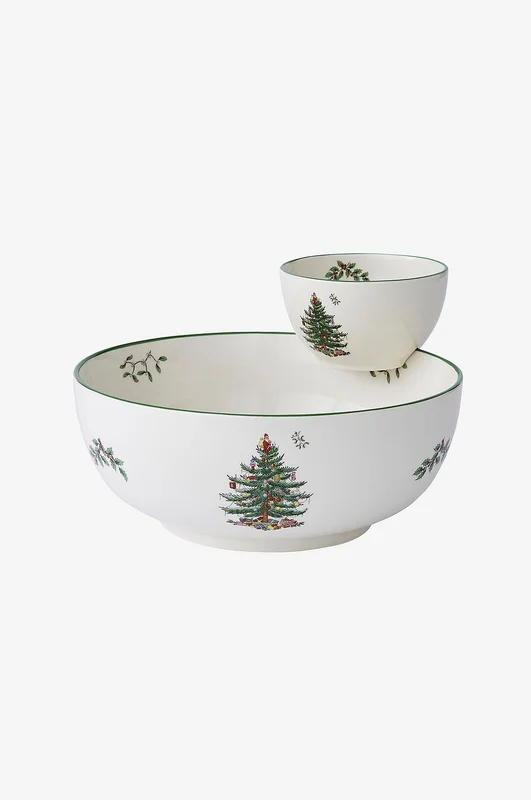 Spode - Skål Chip n Dip Christmas Tree - Vit - Servering- & salladsskålar - Från Homeroom