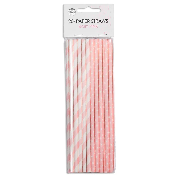 Papperssugrör Mix Ljusrosa 20-pack - Dukning & Dekoration - Kalaslagret.se