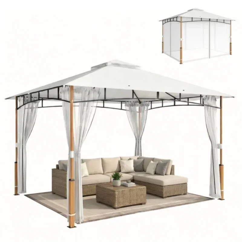 AliExpress - Gazebo de jardin Outsunny 3x3,6 m avec double toit et parois en maille