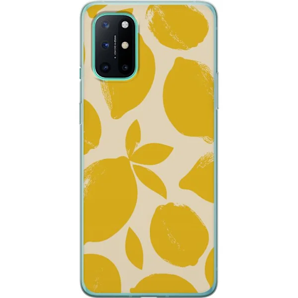 Kompatibelt Mobilskal till OnePlus 8T Citrontryck citroner gula citrusfrukt köksmönster sommar design tapet retro stil färsk inspiration