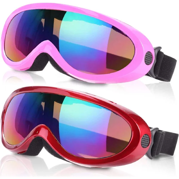 Ski Goggles, 2-pack - Pink Multicolor/Red Multicolor, Snowboard