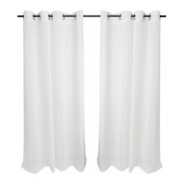 2-pakning Gardiner Gjennomsiktig Gardinsett Stue Voile Maljer Gardiner & Gardiner HxB 175x140 cm Hvit