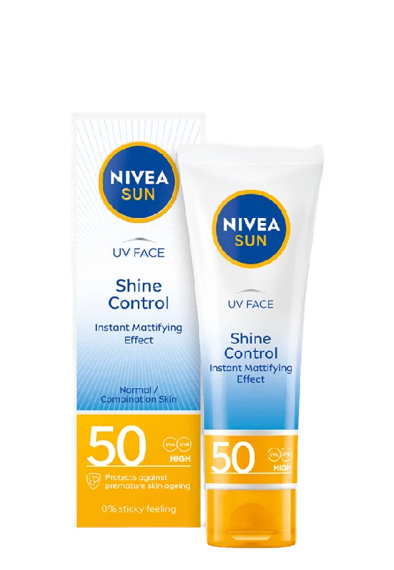 NIVEA Solkräm ansikte UV Face Shine Control Cream SPF50 Solskydd & solvård Unisex 50,00 ml