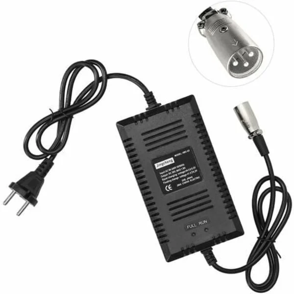Smart lader for elsykkel og sparkesykkel, 36V XLR-hode (type A-kontakt)