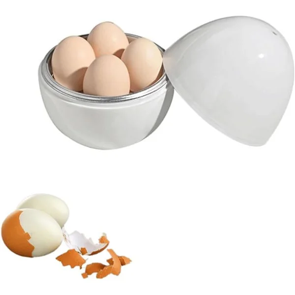 Mikrobølgeovn Eggekoker 4 Egg Kapasitet Hardkokt Eggekoker Mikrobølgeovn Eggekoker Under Koker Rask Eggekoker Mikrobølgeovn Eggepocher