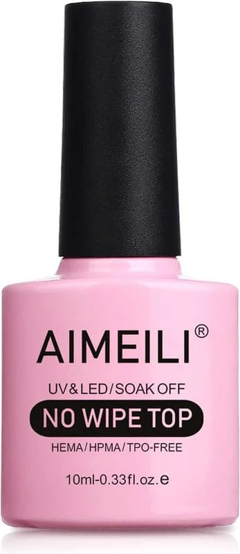 Nagellack Topplack, Toppgel Nagellack Transparent Blötläggning UV LED Gel Nagellack 10ml