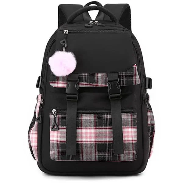 School Backpack for Girls/Teenage Backpack Pink Backpack Laptop Bag School Bag Shoulder Bag Large Women's Backpack 14-inch