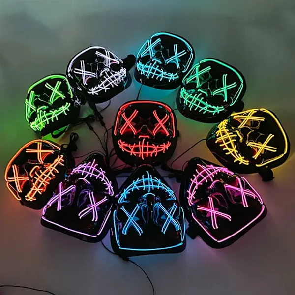 LedMask Halloween. SLUMPMÄSSIG FÄRG