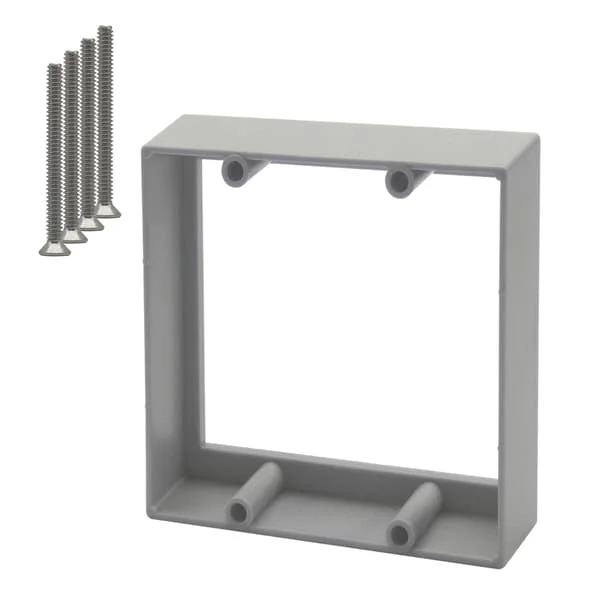 3/4” Dobbel Stikkontaktboksforlenger, Grå Elektrisk Stikkontaktforlenger for Koblingsboks, En Stor Hjelper for Stikkontaktboks