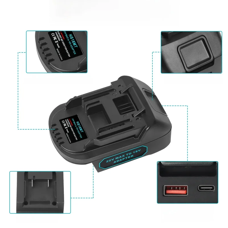 AliExpress - Adapter für EINHELL 18V Akku auf Makita 18V Werkzeugeinsatz, ersetzt für BL1840 BL1850 BL1860 Port (nur Versandadapter)