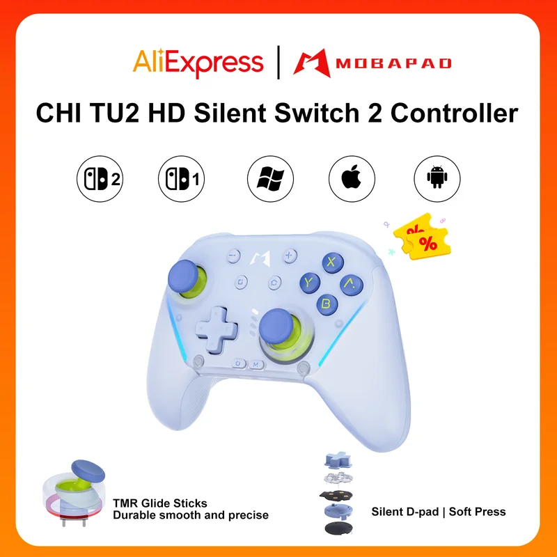 AliExpress - Contrôleur Bluetooth MOBAPAD CHITU 2 avec joysticks TMR, manette de jeu sans fil pour Switch 1/2 PC Android iOS, accessoires de jeu