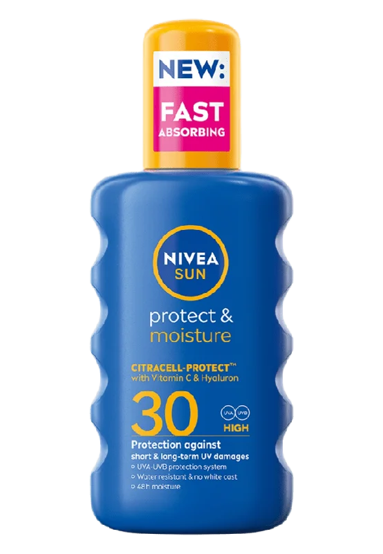 NIVEA Solskydd spray Protect & Moisture Sun SPF30 200 ml solvård Dam